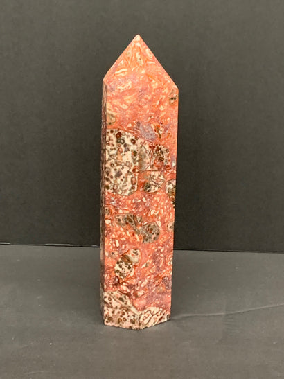 Red Leopard Skin Jasper Tower (A)