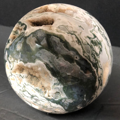 Moss agate sphere
