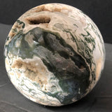 Moss agate sphere