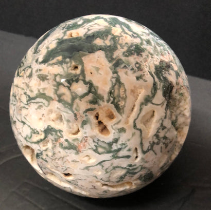 Moss agate sphere