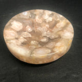 Flower agate bowl or sphere stand