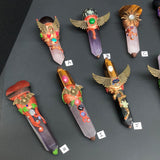 Crystal magic battle wands