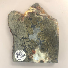 Pyrite and agate slab C