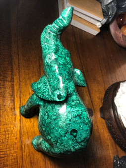 Malachite Carved Elephant