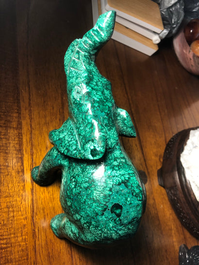 Malachite Carved Elephant