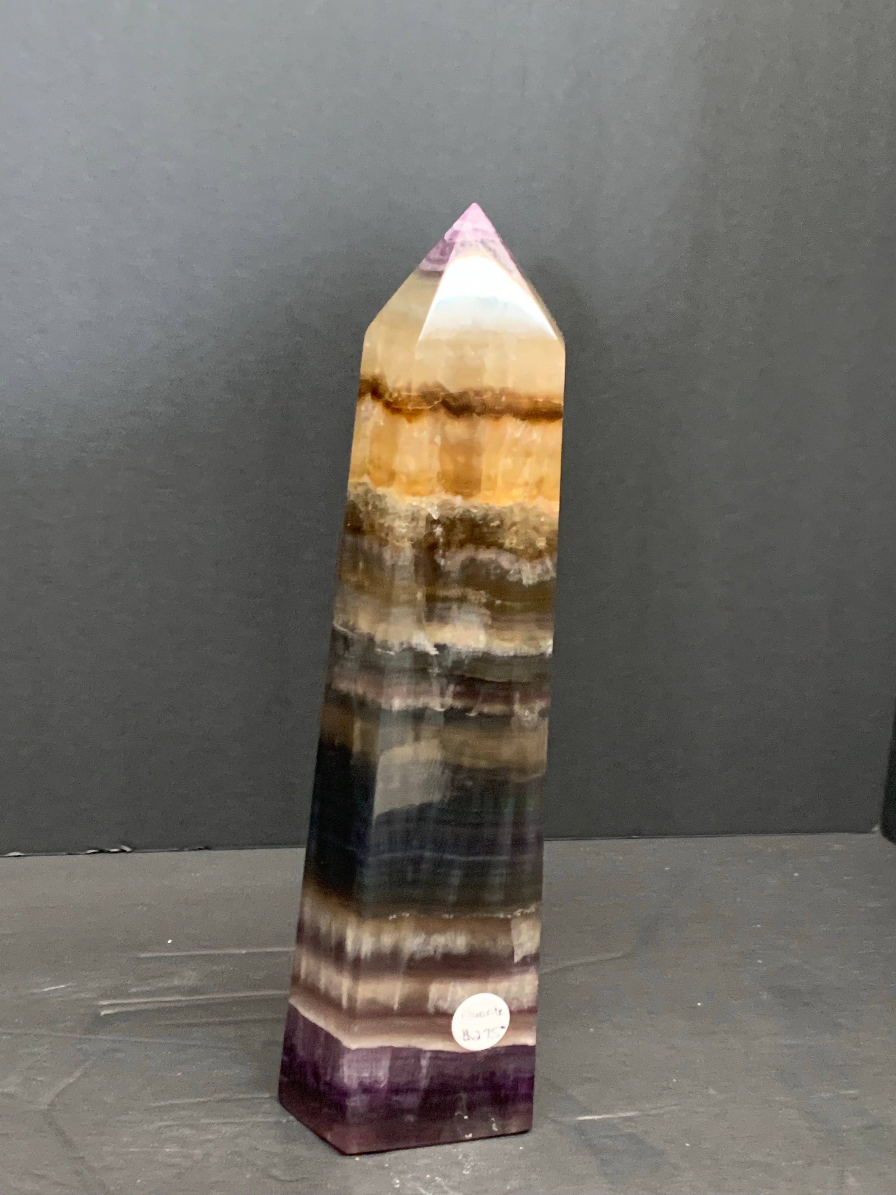 Colorful Banded Fluorite Tower