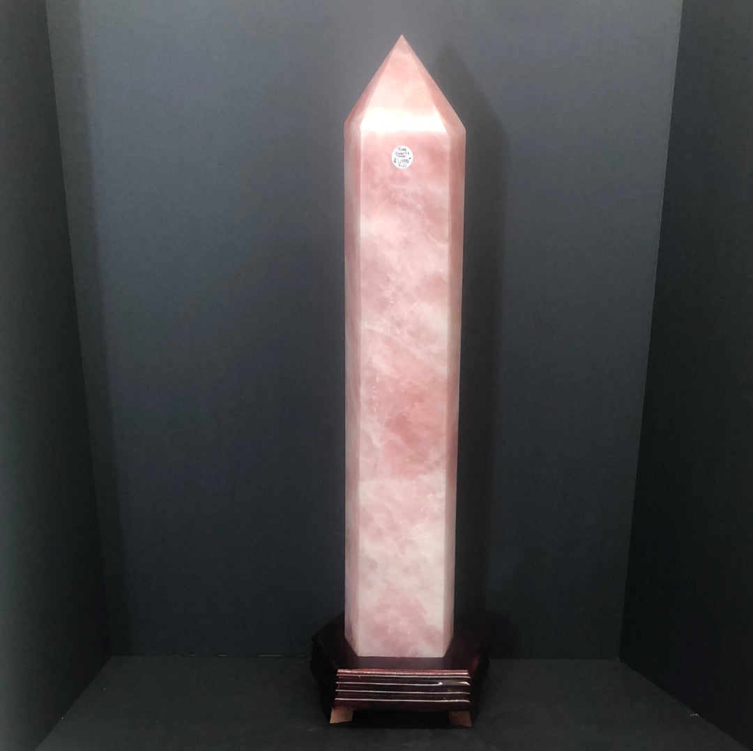 Rose quartz tower, X-Large