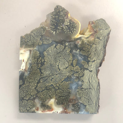 Pyrite and agate slab C