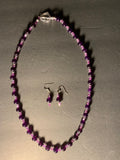 Amethyst and Swarovski Crystal Necklace