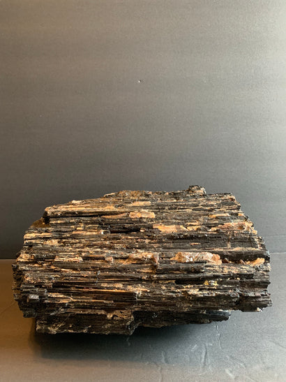 Black Tourmaline with Calcite