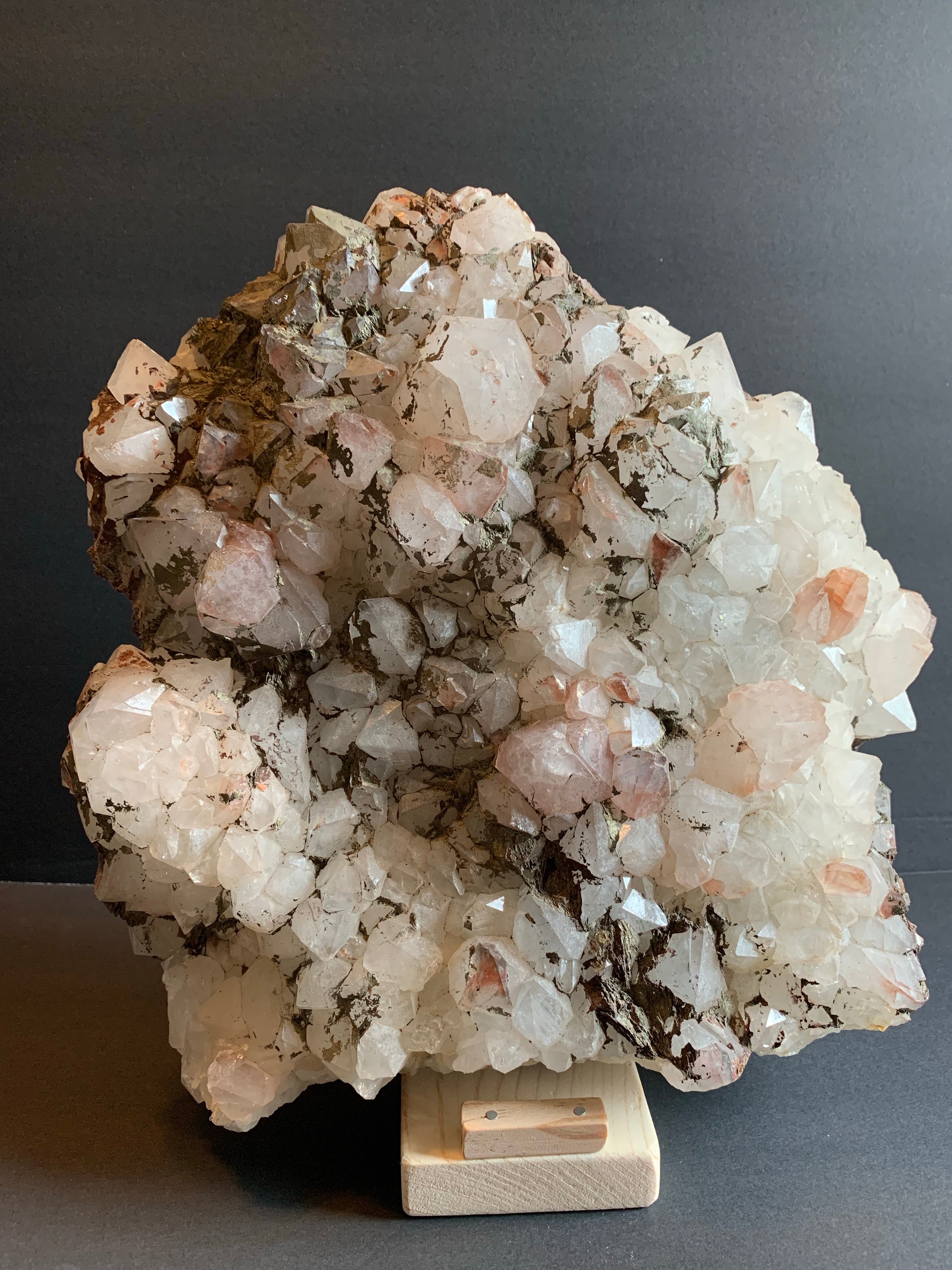 Quartz, Hematite, Pyrite Cluster