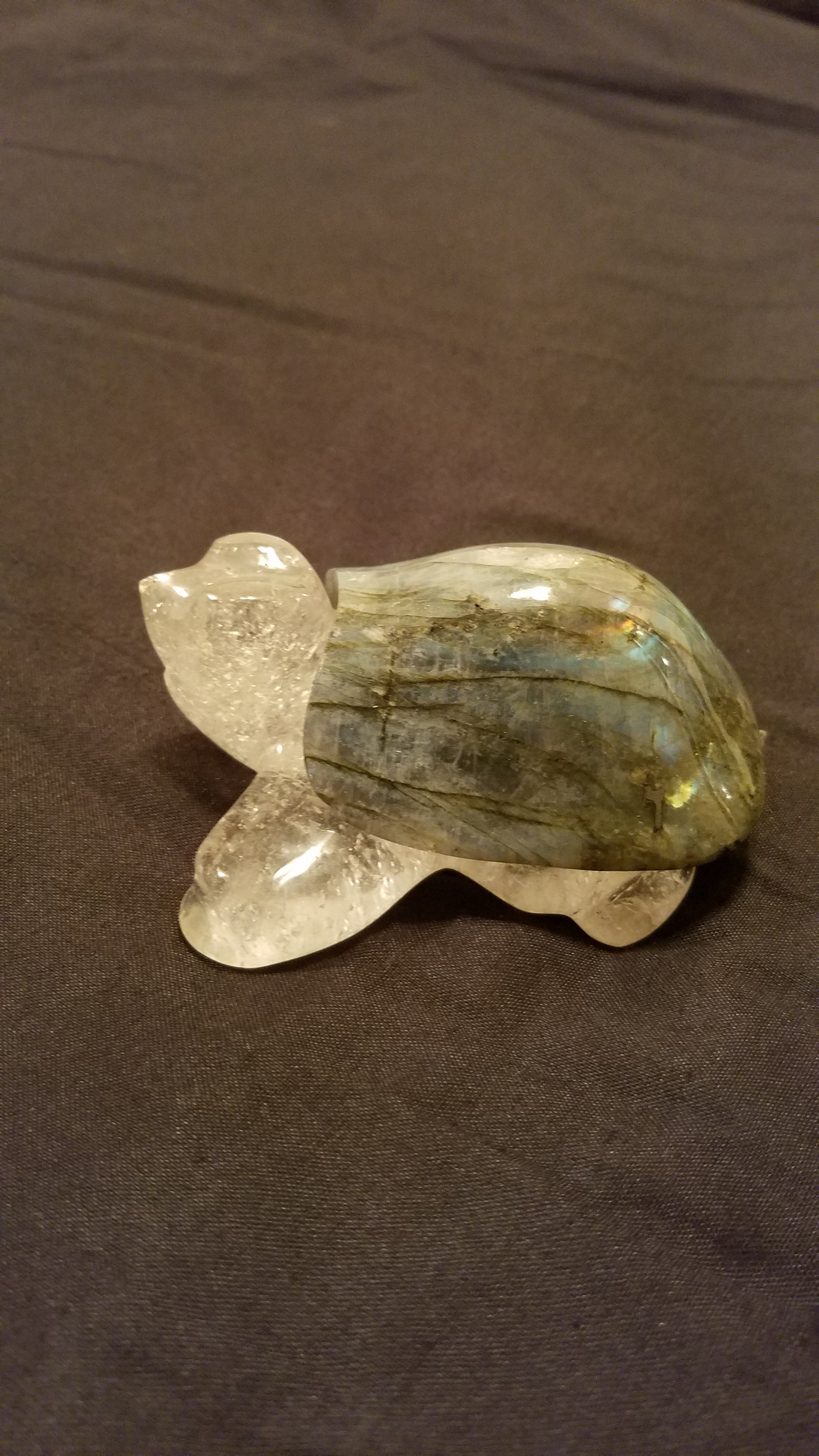 Labradorite and Girasol Quartz Turtle